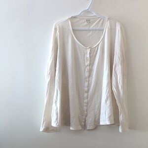 Flax long sleeve button down shirt size 2X